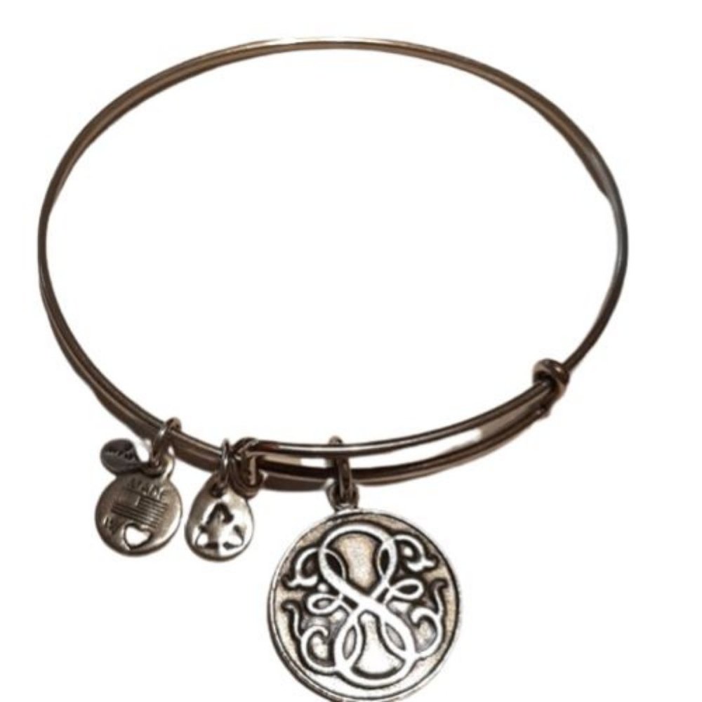 Alex & Ani Celtic Silver Tone Bangle Charm Bracelet